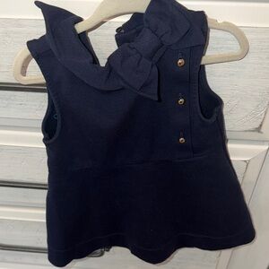 Janie and Jack Midnight Blue Ruffle Blouse